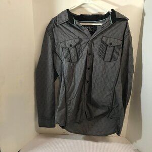 BUCKLE BLACK MENS COTTON SHIRT SIZE L